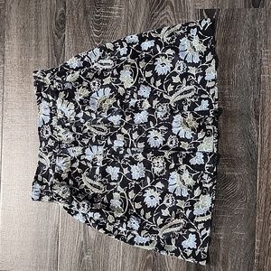 ❄️ LOFT Petites floral LINEN blend Skirt ❄️